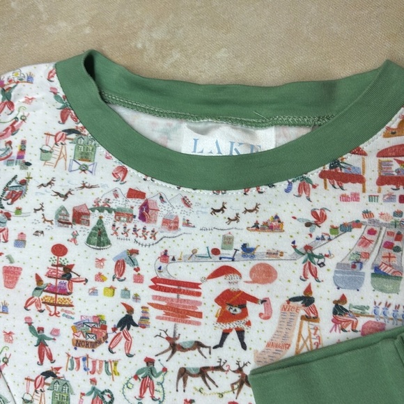 LAKE Kids Mr Boddingtons North Pole Pajamas Size 7 - Picture 2 of 4